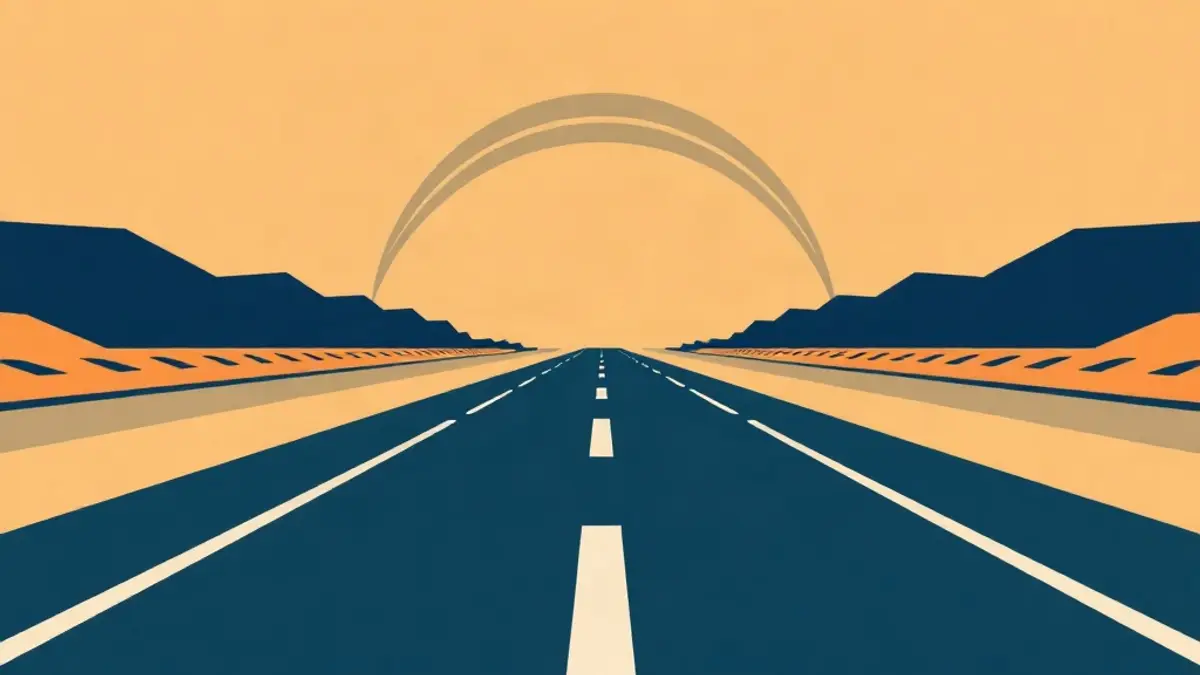 Abstract illustration accompanying: Accidents and Breakdowns in a Dubai Rental Car