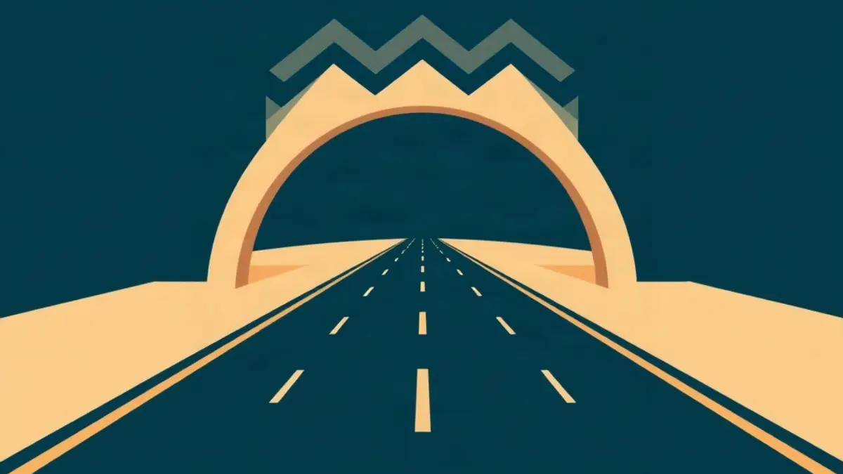 Abstract illustration accompanying: Parking a Rental Car in Dubai